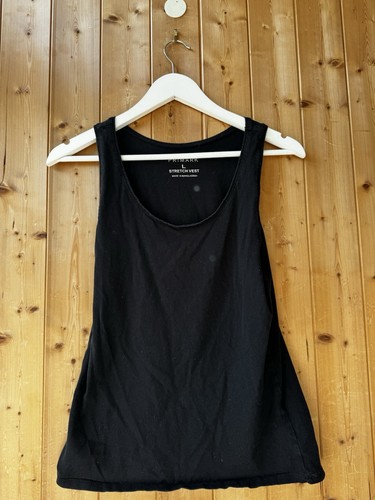 Plain black vest primark size - black,