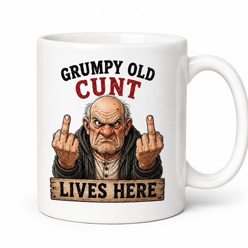 Funny grumpy old man - mug, |