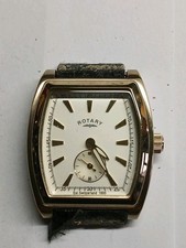 Ladies Vintage Rotary Tank Watch No Strap Working Battery In Used Condition