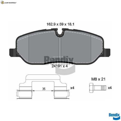 Brake pad set disc - disc,