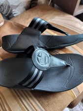 GENUINE    FITFLOP Wedge Toe post Sandal slip on sliders Size 4uk, BRAND NEW !!!