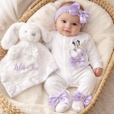 NEWBORN Baby Girl sleepsuit