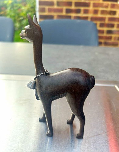 Hand carved wooden llama - carved,