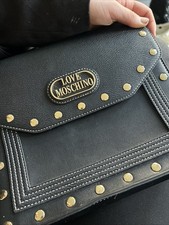 Moschino Black Leather Bag Love Moschino Bag in Black