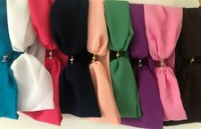 SHORT PLAIN CHIFFON SCARVES WITH MAGNETIC CLASP BY ARTYDEE CREATIONS