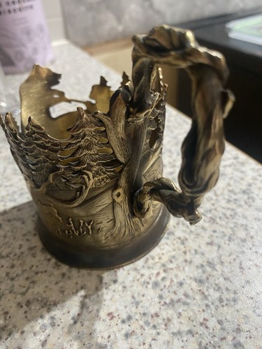 Russian glass holder very - a,