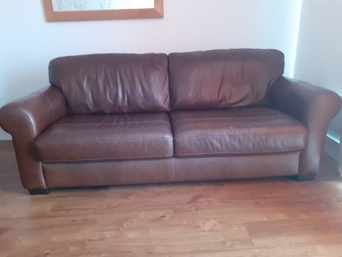 Genuine leather seater sofa - genuine, 3