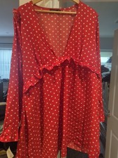 Red and White Polka Dot Dress