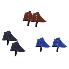 Medieval Pirate Boot Covers Adjustable Fancy Dress Footwear Cover