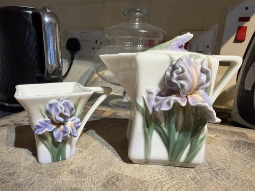 Franz iris ceramic creamer - iris,