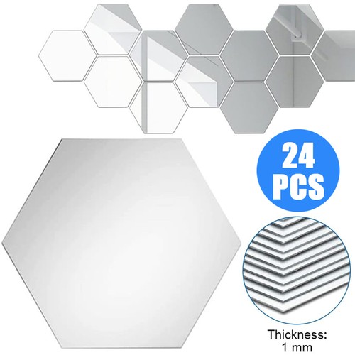 24x acrylic mirror - mirror, hexagon