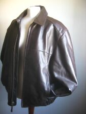 ANDREW MARC LEATHER JACKET 44 46 large aviator flying bomber distressed