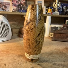 Vintage Wooden Carved Vase