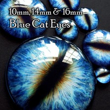 Taxidermy Glass Dragon, Doll, Cat, Model, Craft Eyes, Blue 10mm, 14mm, 16mm