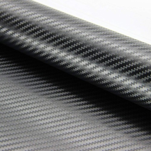 Black carbon fibre vinyl - 3d,