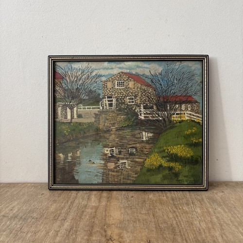 Vintage rustic oil board - rustic, on