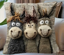 Donkey Cushion Cover Gift Home