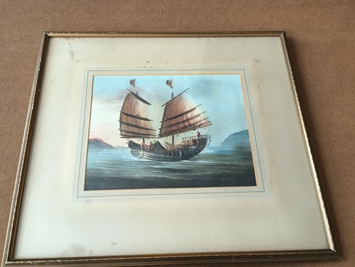 Antique chinese junk ship - chinese,