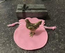 Lucky Miniature Brass Hen