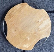  Lazy Susan 31cm Diameter with small Lip 4.5cm H Wood 