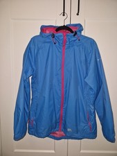 Womens Trespass  Waterproof Blue Pink Jacket Size 12