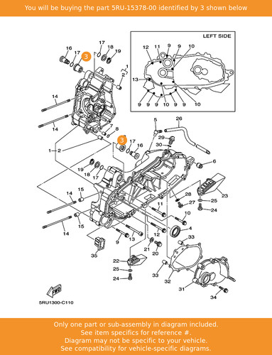 Yamaha holder 5ru 15378 - yamaha, 5ru-15378-00