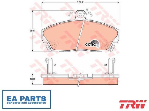 Brake pad set disc - disc, for