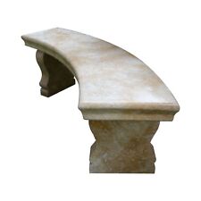 DARK YELLOW LIME STONE GARDEN CURVED BENCH
