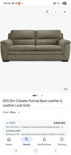 DFS Moss Green Three Seater