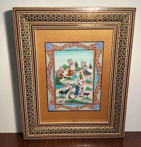 Antique persian miniature - antique,