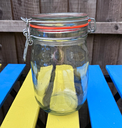 Clear glass clip top airtight - clip,