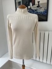 Women’s ESCADA cream funnel neck jumper, EU40/UK14