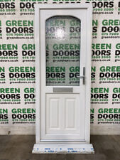 UPVC FRONT DOOR HALF PANEL DOUBLE GLAZED EXTERNAL EXTERIOR WHITE PLASTIC USED