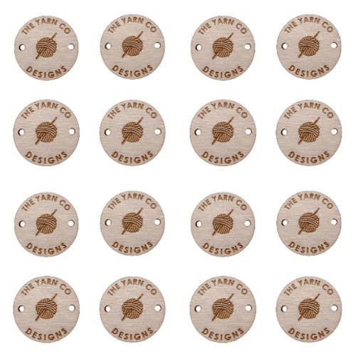 Birch wood circle tags 30mm - birch,
