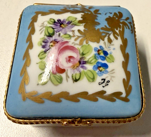 Limoges france floral trinket - limoges,