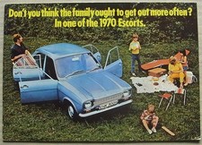 FORD ESCORT De Luxe Super GT TWIN CAM Saloon & Estate Car Sales Brochure 1970