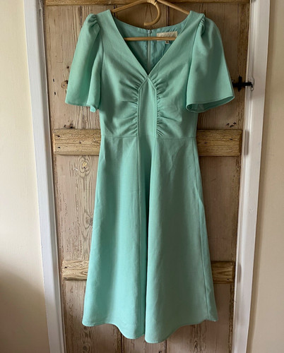 Goat green pleated line - green, a-line