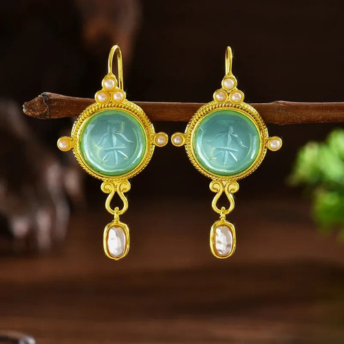 Vintage style gold plated - gold-plated, drop