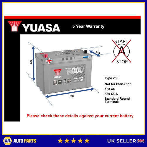 Battery fits daihatsu - fits, fourtrak