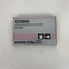 Casio Vintage Calculator Dc150a Data Cal With Box Manual & Case