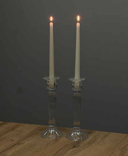 Pair clear glass decorative - clear,