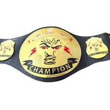 WWE Brahma Bull Title Championship Belt Adult Size, wrestling Display Replica