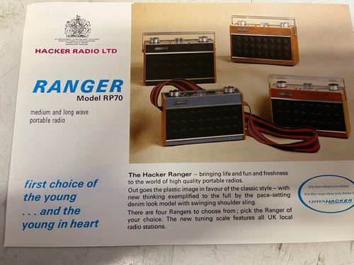 Hacker radio model rp70 - hacker,