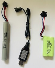 Rechargeable Gel Ball Blaster Battery & USB Charger Toy Gun Gel Blaster Battery