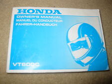Honda Motorcycle Owners Manual Handbook VT600C 1991