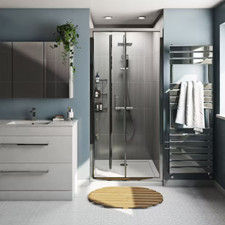 Bi Fold Shower Door 800mm Enclosure Shower Screen Bathroom Walk in 1850mm SALE