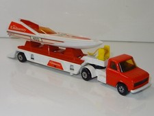 Matchbox Kingsize K27 FORD TRANSIT & POWERBOAT ON TRAILER (380)