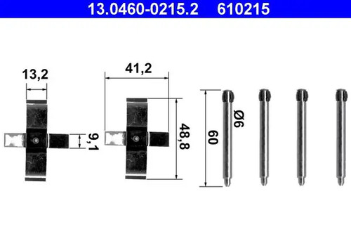 Brake pad fitting - pad,