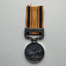 1877-79 South Africa Service Medal Zulu war Ribbon Bar , clasp 1190 Pte.T.Corley