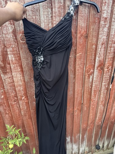 Beautiful black sequin evening - black,